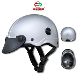 Nón Bảo Hiểm Lưỡi Trai CAMRY HELMETS Freesize Nam Nữ, Trơn/Vân Carbon, Thiết Kế Thời Trang, Giấy Tờ Đầy Đủ 2