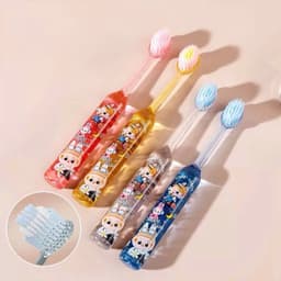 Set vi 4 bàn chải cho bé hoạ tiết Labubu siêu dễ thương (DA) 3