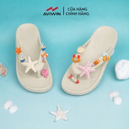 [DT03][Tặng Bộ Charm Sao] Dép Tông Kẹp Nữ Xỏ Ngón AVIWIN Chống Trơn Trượt Đi Chơi Du Lịch 2