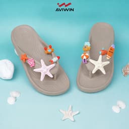 [DT03][Tặng Bộ Charm Sao] Dép Tông Kẹp Nữ Xỏ Ngón AVIWIN Chống Trơn Trượt Đi Chơi Du Lịch 5