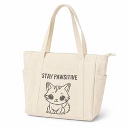 Túi Vải Canvas Túi ToTe 4 Ngăn Kiểu Dáng Cute Đi Chơi, Mua Sắm Kích thước 40cm x 30cm Loại Có Khóa kéo, Chất Coton Dầy 7
