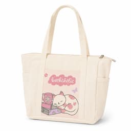 Túi Vải Canvas Túi ToTe 4 Ngăn Kiểu Dáng Cute Đi Chơi, Mua Sắm Kích thước 40cm x 30cm Loại Có Khóa kéo, Chất Coton Dầy 4