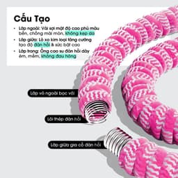 [2,5KG] Vòng Lắc Eo Lò Xo Bọc Vải Dệt Kim Mềm – Chất Liệu Thép Cao Cấp, Giảm Mỡ Bụng-Wildex 4