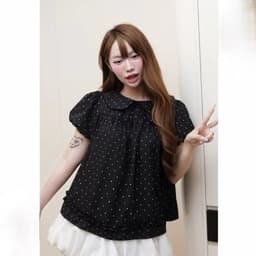 [Peinn] [MỞ BÁN] Áo Babydoll cổ sen peterpan tay bồng tiểu thư 2 lớp viền bèo siêuxinh vải gió sần mịn mát cho nữ m6612 7