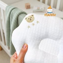Gối Chống Méo Bẹt Đầu Manny Cao Cấp Hình Đám Mây Cho Bé 2
