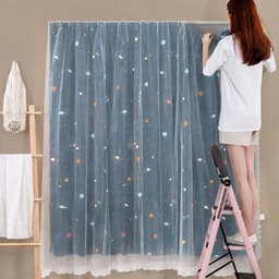 Rèm Cửa Sổ Phòng Ngủ Dán Tường không cần khoan tường, màn cửa sổ chống nắng 80% treo phòng ngủ 3