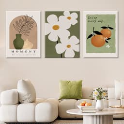 3 bộ sưu tập hoa hiện đại Tranh trang trí cho phòng khách Phòng ăn Phòng ngủ Tranh Canvas Treo tường 7