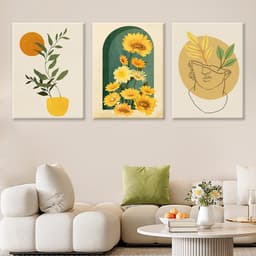 3 bộ sưu tập hoa hiện đại Tranh trang trí cho phòng khách Phòng ăn Phòng ngủ Tranh Canvas Treo tường 4