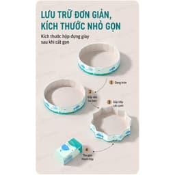 Bể bơi gấp gọn không cần bơm hơi hot tren 2026 mở ra là dùng được ngay 7