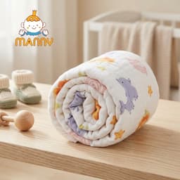Hộp 5 Khăn Sữa Cổ Tích 6 Lớp Manny Vải Cotton Dệt Cao Cấp Siêu Mềm Mịn, Thấm Hút Tốt Cho BéHộp 5 Khăn Sữa Cổ Tích 6 Lớp 6