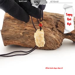 Dây chuyền tỳ hưu chất liệu quả ngà QNV2621 - Vòng đeo cổ, đeo tay, deco, vật phẩm phong thủy 6