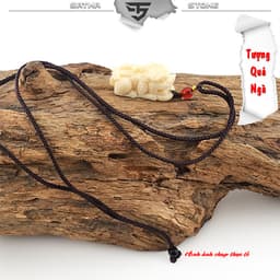 Dây chuyền tỳ hưu chất liệu quả ngà QNV2621 - Vòng đeo cổ, đeo tay, deco, vật phẩm phong thủy 5