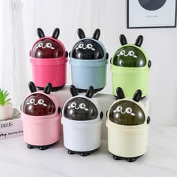 VINBEO Thùng Rác Mini  Cute Nắp Lật [TẶNG STICKER ] Sọt Rác Để Bàn decor bàn học ANHI002 8