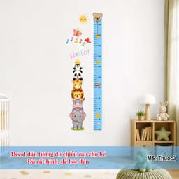 Decal dán tường thước đo chiều cao cho bé, đã cắt rời hình chỉ cần bóc dán 4