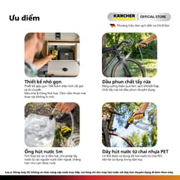 [MỚI 2026] Máy xịt rửa cầm tay gấp gọn Karcher OC Handheld - Động cơ không chổi than - Pin Lithium-ion cao cấp 8