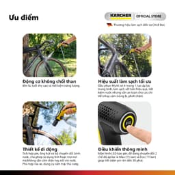 [MỚI 2026] Máy xịt rửa cầm tay gấp gọn Karcher OC Handheld - Động cơ không chổi than - Pin Lithium-ion cao cấp 6