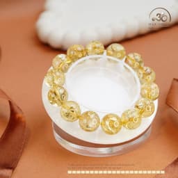 Ngọc Đan Tâm - Vòng Tay Thạch Anh Vàng 14mm 8A - Mệnh Thổ - Mệnh Kim 4