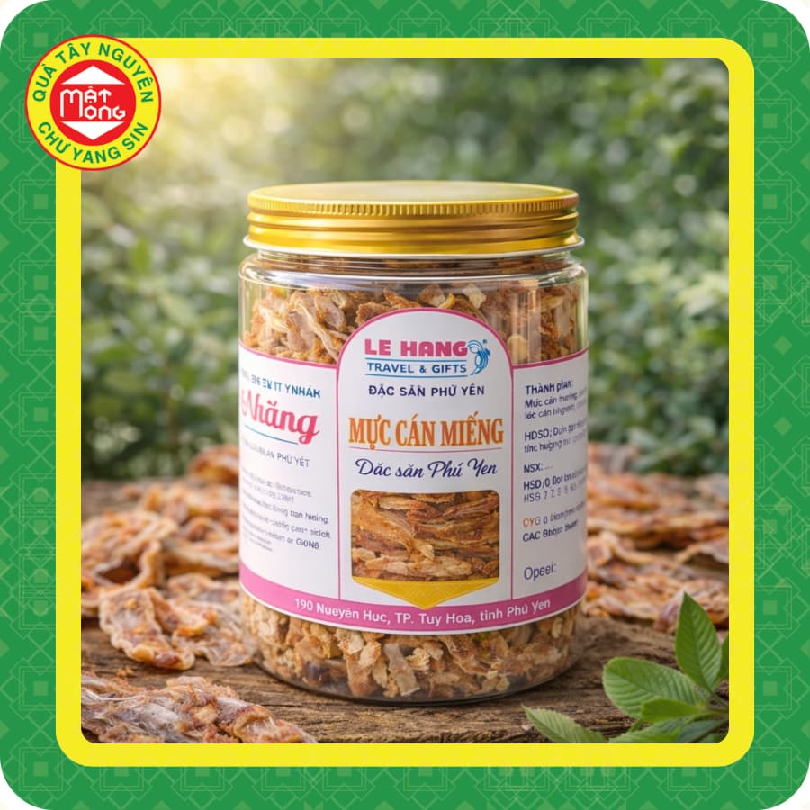 Mực Cán Miếng Hũ 350g Lê Hằng - Quà Tây Nguyên