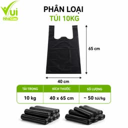 Túi Đựng Rác Nilon Đen PE Cao Cấp Có Quai Xách GD338 - Bộ Túi Rác Nilon Đen Dày Dặn, Chịu Lực Tốt 9