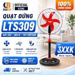 | Hỏa tốc | quạt lửng công nghiệp LCN309 Fugio gió mạnh cao 1m công suất 43w, 5 cánh 40cm chính hãng 1