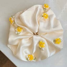 Dây Buộc Tóc Scrunchies Hoa Nhí Lụa Satin Cao Cấp Cột Tóc Nữ Hàn Quốc Dịu Dàng Tiểu Thư 6