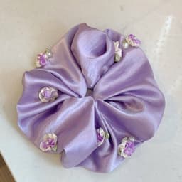 Dây Buộc Tóc Scrunchies Hoa Nhí Lụa Satin Cao Cấp Cột Tóc Nữ Hàn Quốc Dịu Dàng Tiểu Thư 7