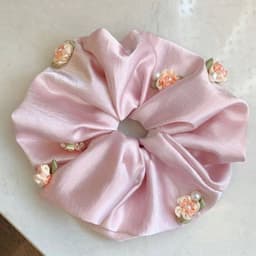 Dây Buộc Tóc Scrunchies Hoa Nhí Lụa Satin Cao Cấp Cột Tóc Nữ Hàn Quốc Dịu Dàng Tiểu Thư 8