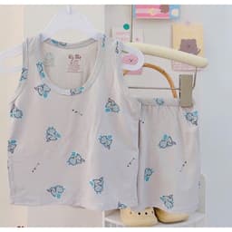 Combo 3 bộ ba lỗ petit mềm mát cho bé từ sơ sinh 4-12kg 4