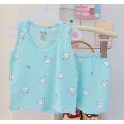 Combo 3 bộ ba lỗ petit mềm mát cho bé từ sơ sinh 4-12kg 3