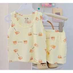 Combo 3 bộ ba lỗ petit mềm mát cho bé từ sơ sinh 4-12kg 7