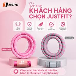 Vòng lắc eo lò xo JUSTFIT bọc nhựa mềm giảm mỡ nhanh, eo thon săn chắc tập tại nhà tiện lợi 9