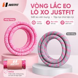 Vòng lắc eo lò xo JUSTFIT bọc nhựa mềm giảm mỡ nhanh, eo thon săn chắc tập tại nhà tiện lợi 6
