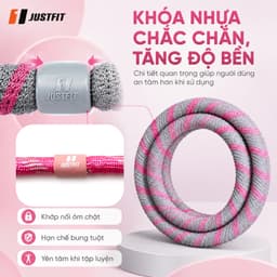 Vòng lắc eo lò xo JUSTFIT bọc nhựa mềm giảm mỡ nhanh, eo thon săn chắc tập tại nhà tiện lợi 8