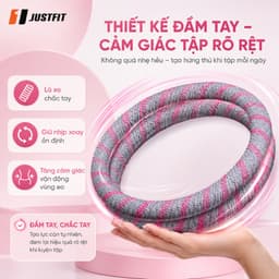 Vòng lắc eo lò xo JUSTFIT bọc nhựa mềm giảm mỡ nhanh, eo thon săn chắc tập tại nhà tiện lợi 7