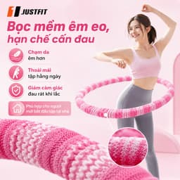 Vòng lắc eo lò xo JUSTFIT bọc nhựa mềm giảm mỡ nhanh, eo thon săn chắc tập tại nhà tiện lợi 5
