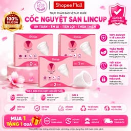 Cốc nguyệt san Lincup Mỹ chính hãng - Silicon Y tế an toàn, không tràn, thoải mái, dễ sử dụng 2