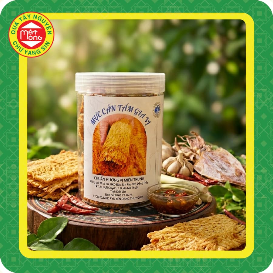 Mực Cán Tẩm Đăng Thủy 250g - Quà Tây Nguyên