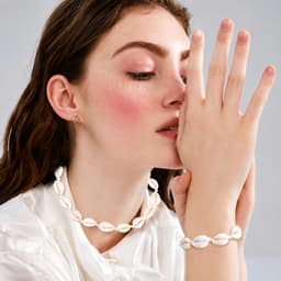 Vòng Cổ Vỏ Sò Unisex Dây Rút Điều Chỉnh Kích Thước - Quà Tặng Vibe Ocean Charm, Cá Tính Retro, Phụ Kiện Nữ Đẹp 2