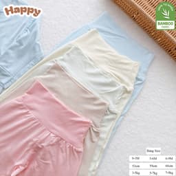 #42 Bộ Sơ Sinh Dài Tay Kimono Happy Kids Chất Petit Bamboo Cao Câp Mềm Mịn Không Gây Kích Ứng Cho Bé 2