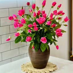 Bình hoa gốm sứ Bát Tràng cao 30cm màu ganh nâu mộc mạc, lọ cắm hoa decor trang trí nhà cửa 4