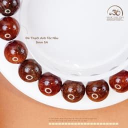 Ngọc Đan Tâm - Vòng Tay Thạch Anh Tóc Nâu 9mm 5A - Mệnh Thổ - Mệnh Kim 2
