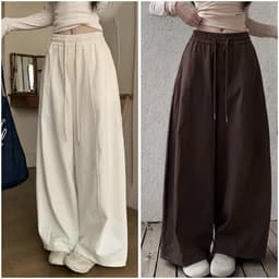 Quần kaki cạp chun fom thụng LM-388, quần kaki ống rộng lưng thun thoải mái cho nữ 2