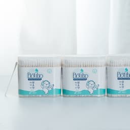 (Combo 2) Tăm bông trẻ em Botibo kids kháng khuẩn ( hộp 400 que lõi giấy) cho bé sơ sinh ngoáy tai, mũi BOTIBO KIDS 3