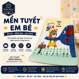 Chăn Tuyết Em Bé Hoạt Hình Dễ Thương – Chăn Nhung Mềm Mịn Cho Bé 1
