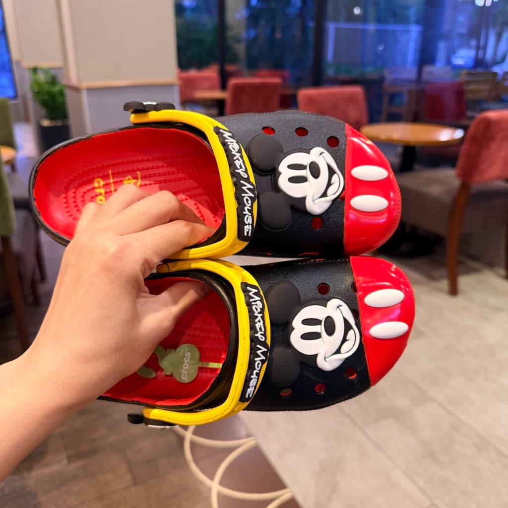 [Tặng hộp Bv] Box bv, Dép sục đen mickeydisney size 36-40