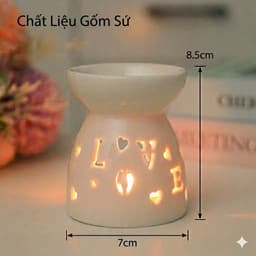Đèn Xông Tinh Dầu Gốm Sứ Đốt Nến Tealight - Đèn Nến Xông Tinh Dầu Decor Phòng Ngủ Lãng Mạn 3