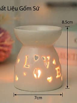 Đèn Xông Tinh Dầu Gốm Sứ Đốt Nến Tealight - Đèn Nến Xông Tinh Dầu Decor Phòng Ngủ Lãng Mạn 12