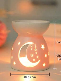 Đèn Xông Tinh Dầu Gốm Sứ Đốt Nến Tealight - Đèn Nến Xông Tinh Dầu Decor Phòng Ngủ Lãng Mạn 14