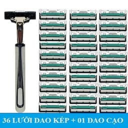 COMBO 36  Lưỡi Dao Cạo Râu + 1 Cán Dao Tặng 1 Lọ Gel Làm Mềm Râu ''T/LINH'' 2