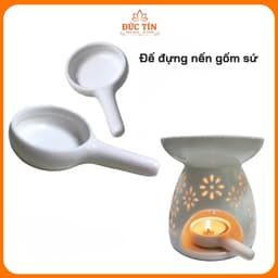 5 Đế Đựng Nến Tealight Gốm Sứ Tráng Men, Dùng Cho Đèn Xông Tinh Dầu, Đế Đốt Nến 1